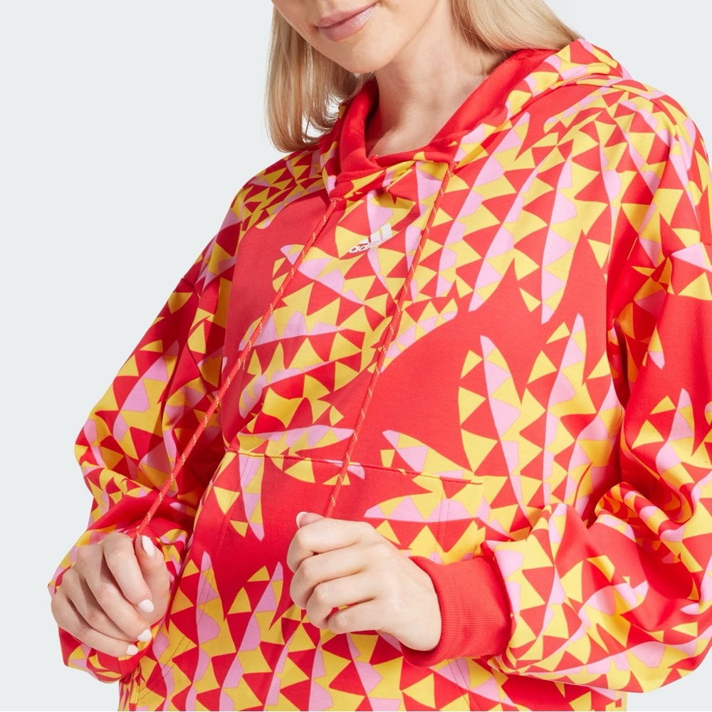 New Adidas x Farm Rio Tomato Spring Yellow Hoodie Large